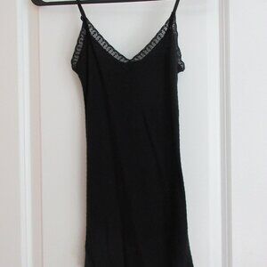 Small Black Camisole with Lace V-Neckline